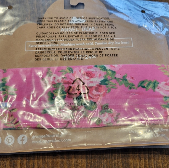 Angel Dear Pink Floral Headband 12-24 months - Picture 3 of 3